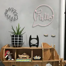 Nordic Стиль металлический Привет олень листья висячие украшения креативная настенная рамка поделки Декор стены Детская магазин украшения комнаты