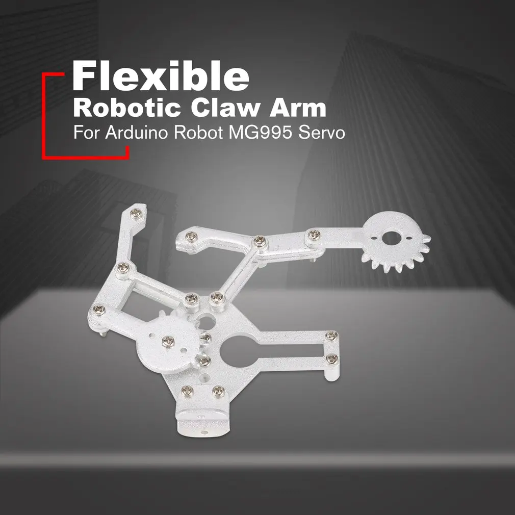 

Flexible Robotic Claw Arm Mechanical Paws Anipulator Paw Alloy Arm Gripper Clamp Kit for Arduino Robot MG995 Steering Gear