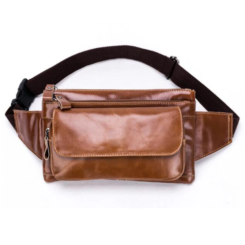 Брендовые кожаные мужские кожаные набедренная сумка на пояс мешочки для телефона сумка для путешествий поясная сумка мужская маленькая
