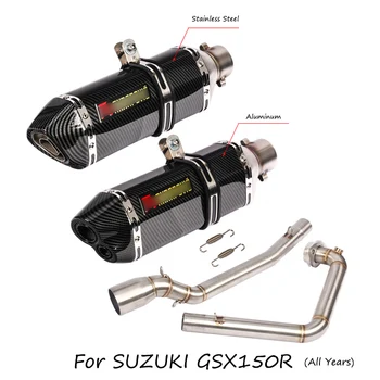 

For SUZUKI GSX150R Slip On All Years Motorcycle Full Exhaust System Pipe Stainless Steel Front Link Pipe Connecting Tail Pipe