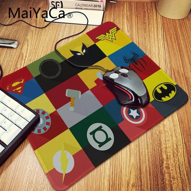 Maiyaca Высокое качество Marvel Comics резиновый коврик для мышки игровой ноутбук ПК компьютерный игровой коврик большой коврик для мыши геймер Коврик для мыши - Цвет: Lock Edge 25x29cm