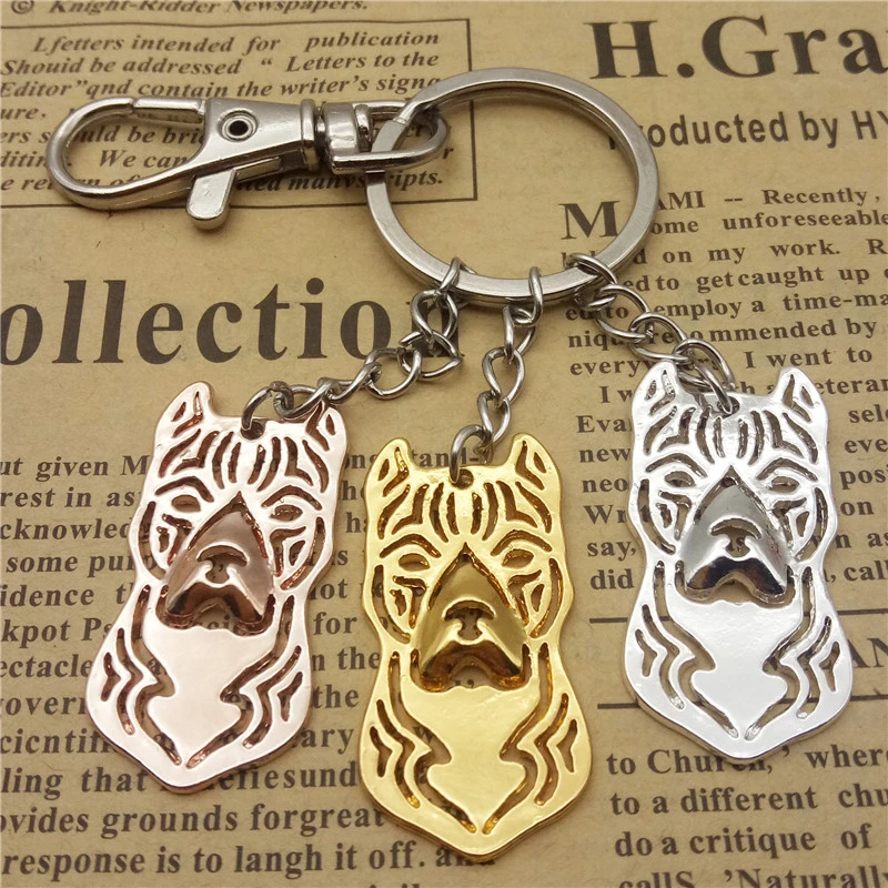 BULLDOG Key Ring Keychain Key Chain NEW Great gift Bull dog Pet Animal