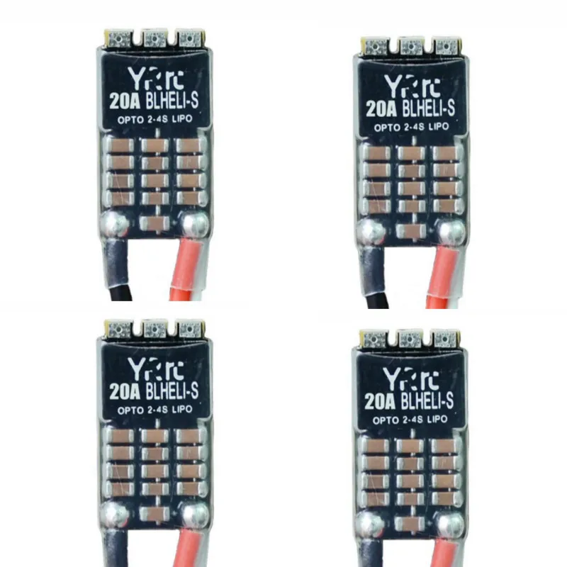 4 шт. YRRC 20A 2-4S blheli _ S DSHOT600 бесколлекторный OPTO ESC для радиоуправляемого дрона FPV Racing