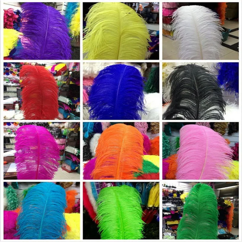 10pcs Beautiful Natural Colors Ostrich Feathers Wholesale 50 55 cm 20