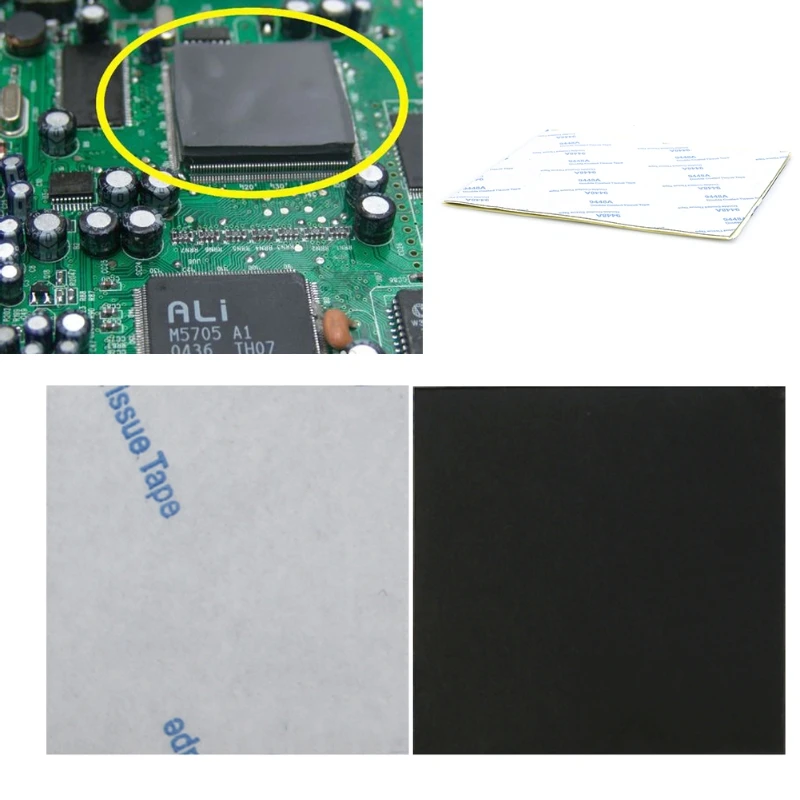 

48Pcs Double-sided Thermal Adhesive Tape for Heatsink 25mm X 25mm
