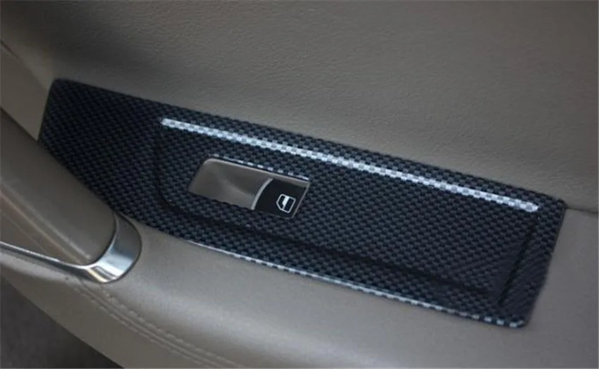 4 шт./лот ABS углеродного волокна или деревянное зерно окна автомобиля Лифт панель декоративная крышка для 2012- Volkswagen VW Passat B7