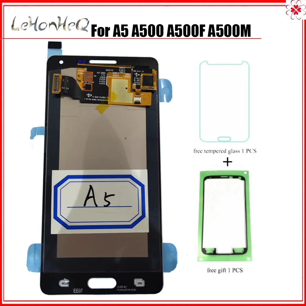 

Super AMOLED For Samsung Galaxy A5 A500 A500F A500FU A500M LCD Display Touch Screen Digitizer Assembly For samsung A5 OLED 4. 8