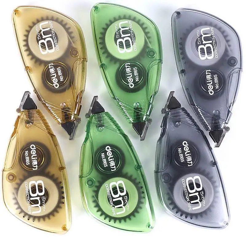 

6PCS/BAG Deli 8165 correction tape 5mmx8m student correction tape wholesale