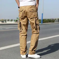 Брюки карго уличная одежда в стиле хип-хоп брюки для девочек для мужчин повседневное Cototn карман свободные мешковатые работы мотобрюки