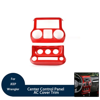 

For Jeep Wrangler 2011-2016 Car Interior Center Control Panel AC Cover Trim Console Frame Stickers 4Colors ABS Accessories