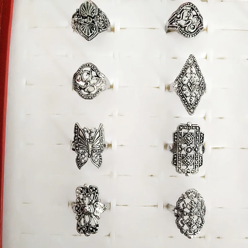 

New fashion Charms Punk cute Exaggerated Butterfly peacock Rings for Men and Women Vintage Retro Dragon Ring Jewelry