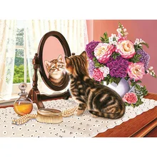 Алмазная картина yikee с кошками полная вышивка распродажа Настенный