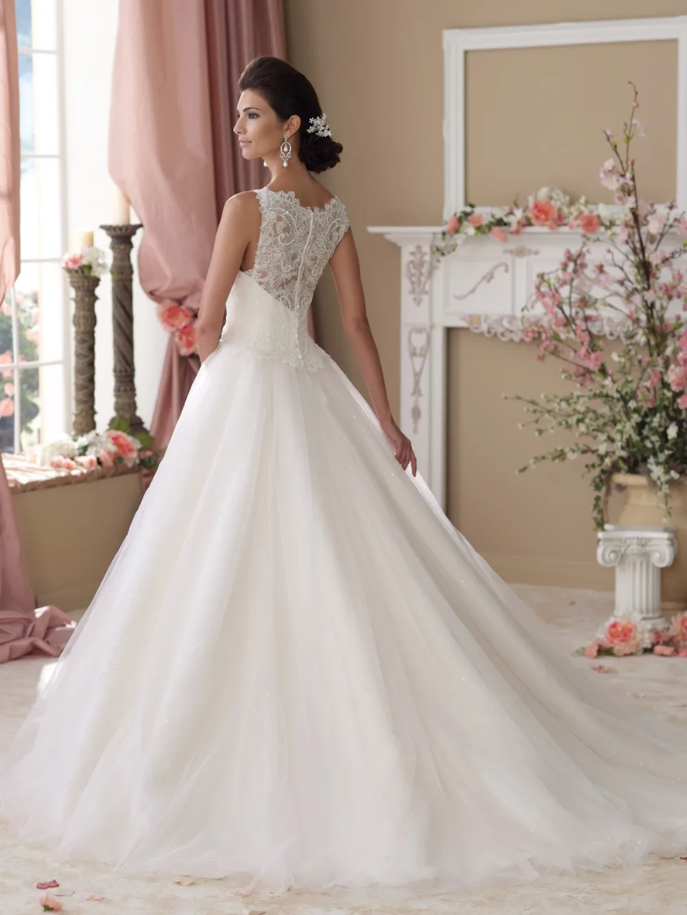 Charming High Collar Lace And See Through Wedding Dresses Women With Charming High Collar Lace And See Through Wedding Dresses Women With Covered Back Vestidos De Noivas 2017 Y In From Weddings Events On