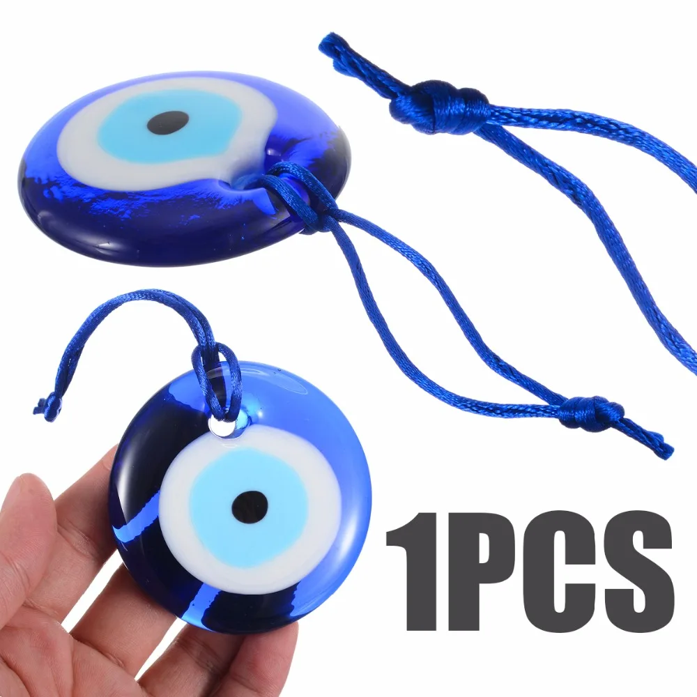 1pc Trendy Hanging Charms 7cm Lucky Blue Glass Evil Eye Amulet Pendants