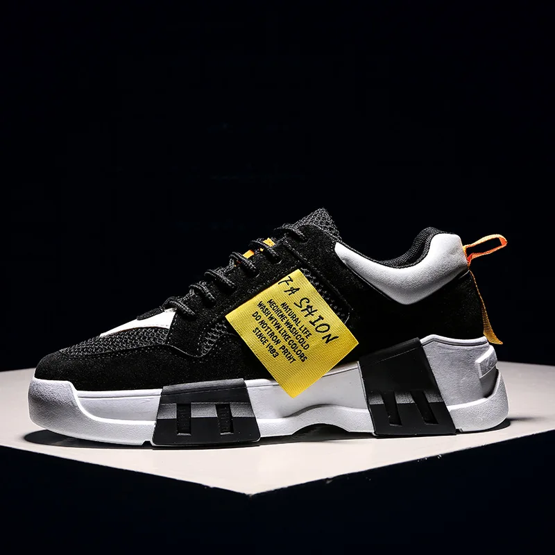 

2019 new thick-soled men's shoes breathable sports running casual shoes breathable men's shoes wild casual 39-44