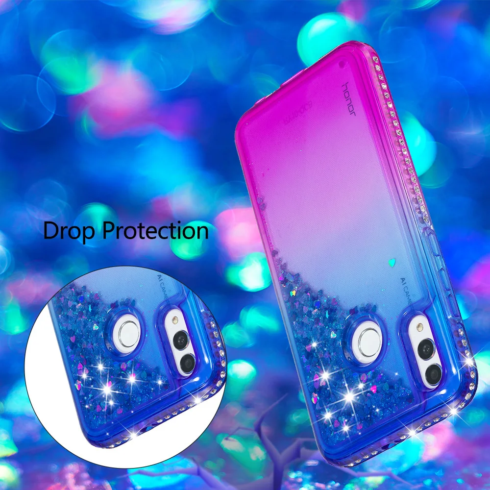 Diamond Glitter Case For Huawei P Smart Plus 2019 Gradient Bling Quicksand Soft Silicone Case for Huawei Honor 10 Lite Cover (18)