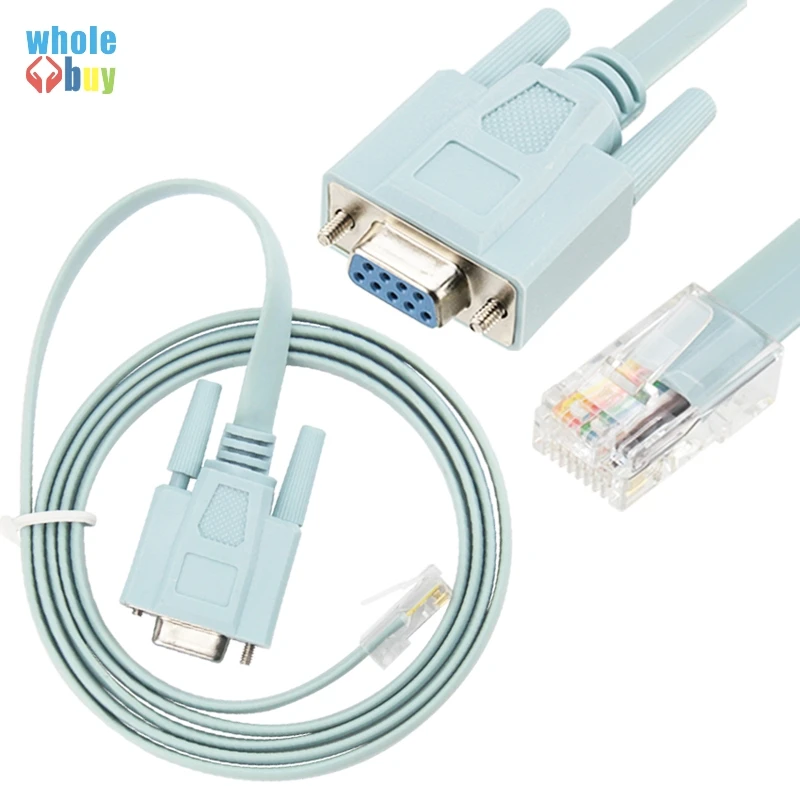 Cat5e RJ45 CAT6 для RS232 DB9 консоли Ethernet Кабель-адаптер для маршрутизатор сети Z09 Прямая поставка 300 шт./лот