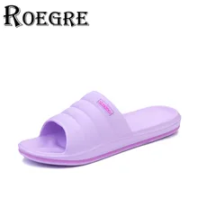 ROEGRE 2017 New Summer Women Slippers Indoor Sandals Shoes Comfortable Lightweight Women Home Wearing Plus Size 41 Blule Purple