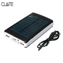 8000 mAh Double USB Externe Chargeur de Batterie de L’énergie Solaire Monocristallin Panneau Solaire Power Bank Pour Téléphone Tablet avec USB Câble