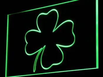

i903 FOUR LEAF CLOVER Home Decor Decor Neon Light Sign On/Off Swtich 20+ Colors 5 Sizes