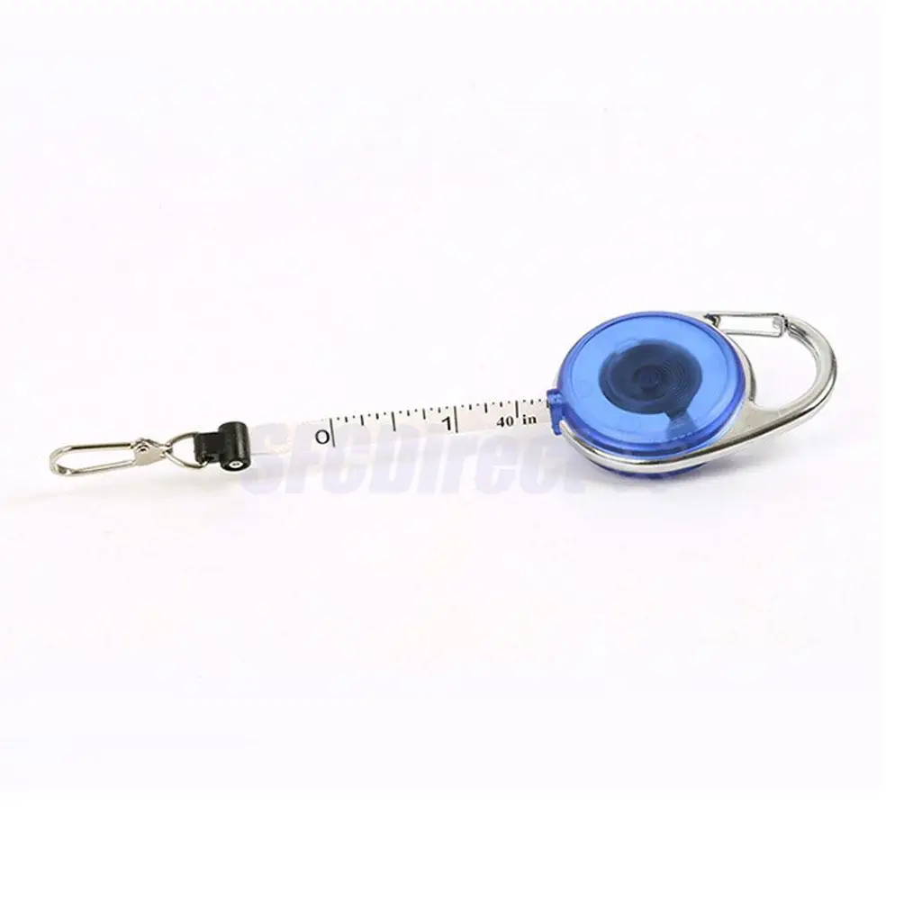 

Fly Fishing Carabiner Tape Measure Zinger Combo Retractor Ruler, Retractable Reel Badge Holder Boating Kayak Tools