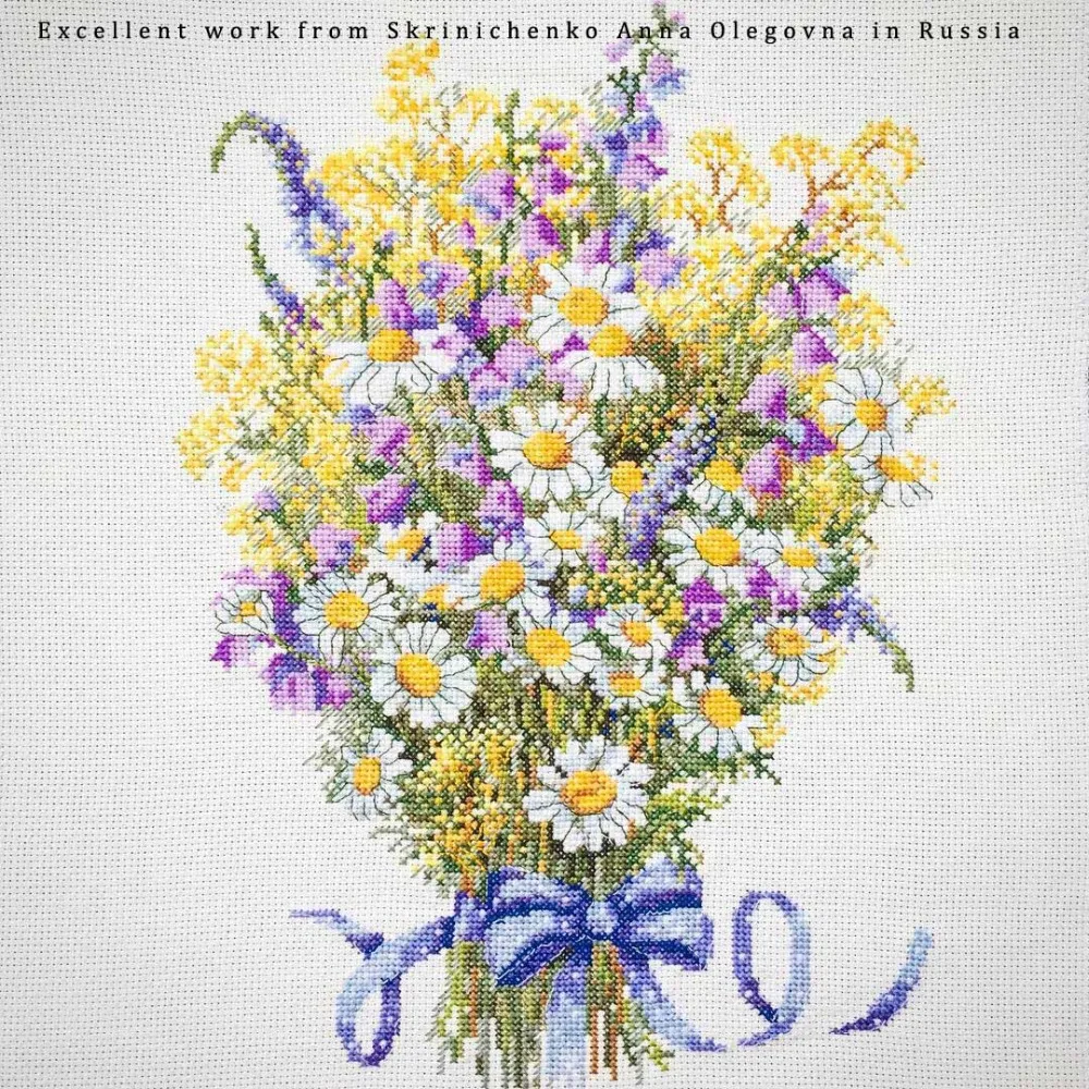 WILDFLOWERS Counted Cross Stitch Kit WONDERFUL NEEDLE