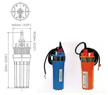

12V 6L/min Submersible DC Solar water pump DC diaphragm pump for 30M Deep Well