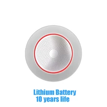 (1 Pcs) 10 Years Life Lithium Battery Wireless Smoke Detector 433Mhz Fire Control Sensor Alarm Accessories New Product