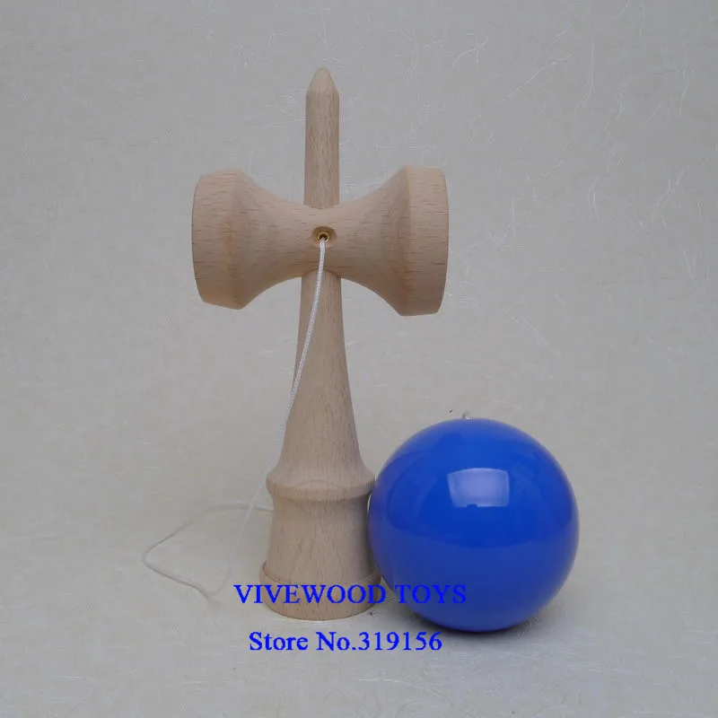 Глянцевая Kendama с полиуретановым покрытием краски, традиционный Kendama, стандартный 18 см, 10 цветов на выбор, Классический PU Kendama, дешевле Kendama - Цвет: Blue PU Kendama