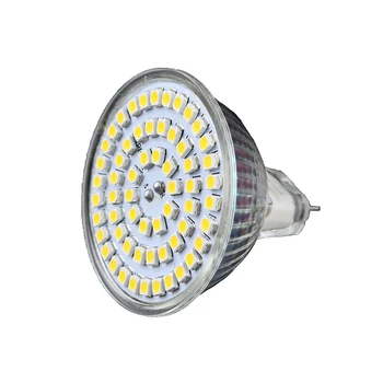 通販 6 個のスポットライトスポット LED 電球キャビネットランプワット電源 DC12V MR16 ベース SMD 3528 チップ 2 色ガラスミニ Led ライト VR
