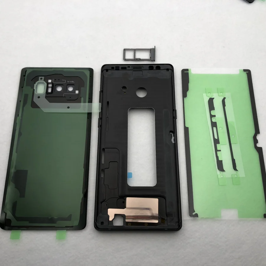 Стекло Батарея задняя панель note8 полный промежуточный корпус для samsung Galaxy Note 8 N950 N950F N9500 SM-N950F