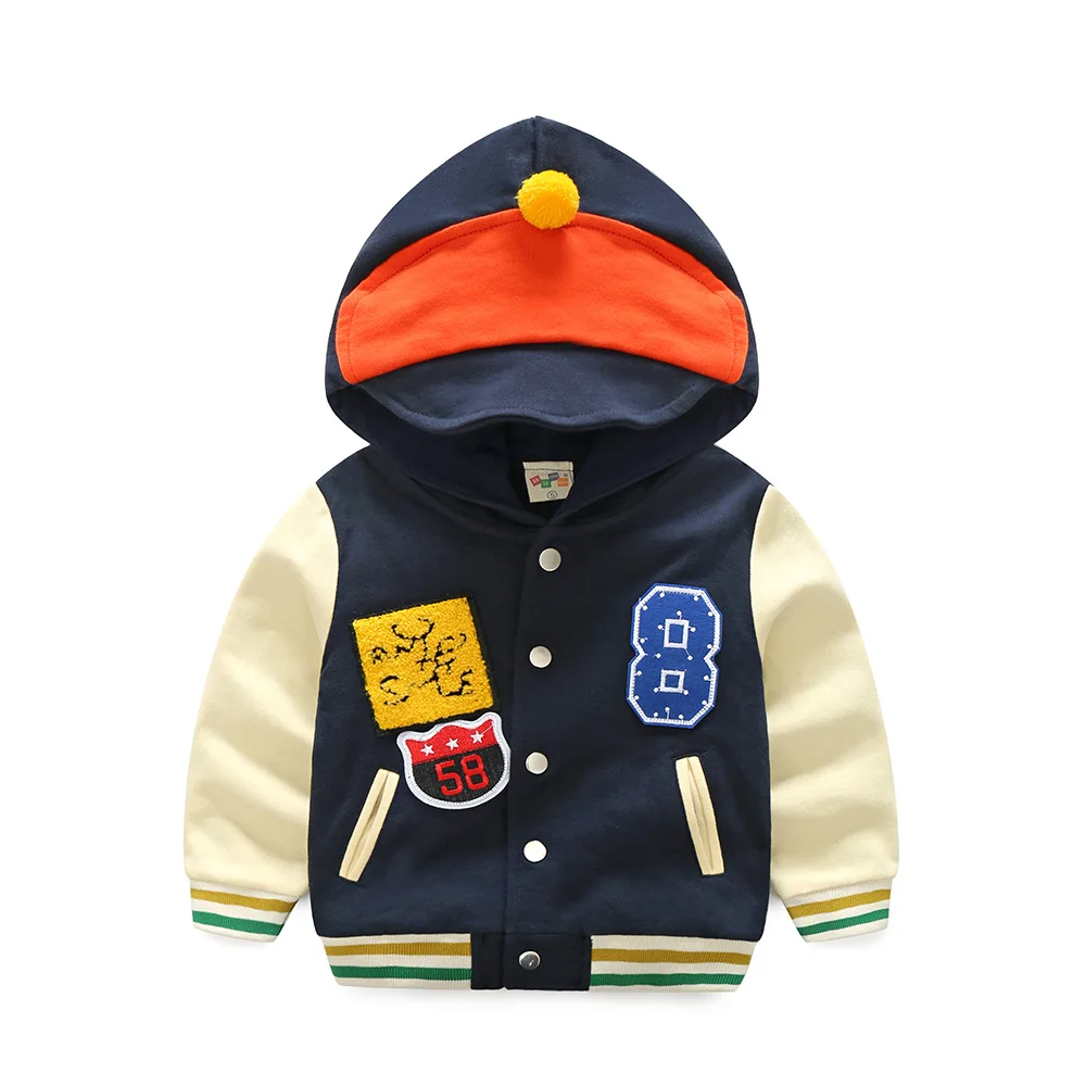 Boys Hoodie Sweatshirts Kids Jacket Boy Hoodies Cotton Baseball Costume Spring Autumn Coat