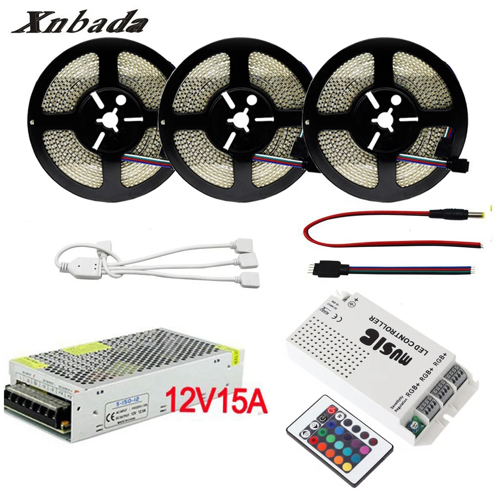 5 20 м 234 LED/M RGB Светодиодная лента 3528/2835 DC12V гибкий свет неоновая полоса +