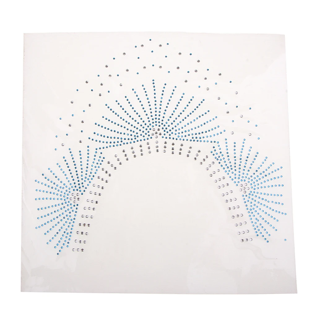 Floral Neckline Collar Trim Rhinestones Iron on Hot Fix Motif Heat Press Applique Patch