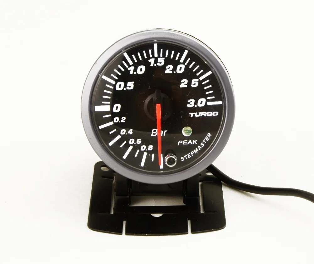 DRAGON GAUGE 3 BAR 2.5 Inch 60mm Boost Turbo Gauge White&Orange Dual