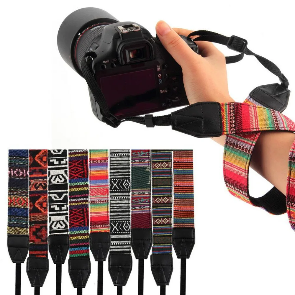 

1pcs Camera Accessories Vintage Strape Hippie Durable Cotton Camera Strap for Canon for Nikon for Pentax for Sony SLR DSLR