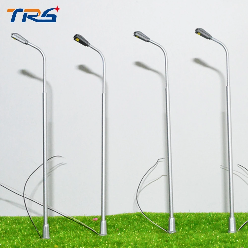 

HO scale 20PCS copper lights 1/100 scale train layout models street lamp post Single-End 10cm