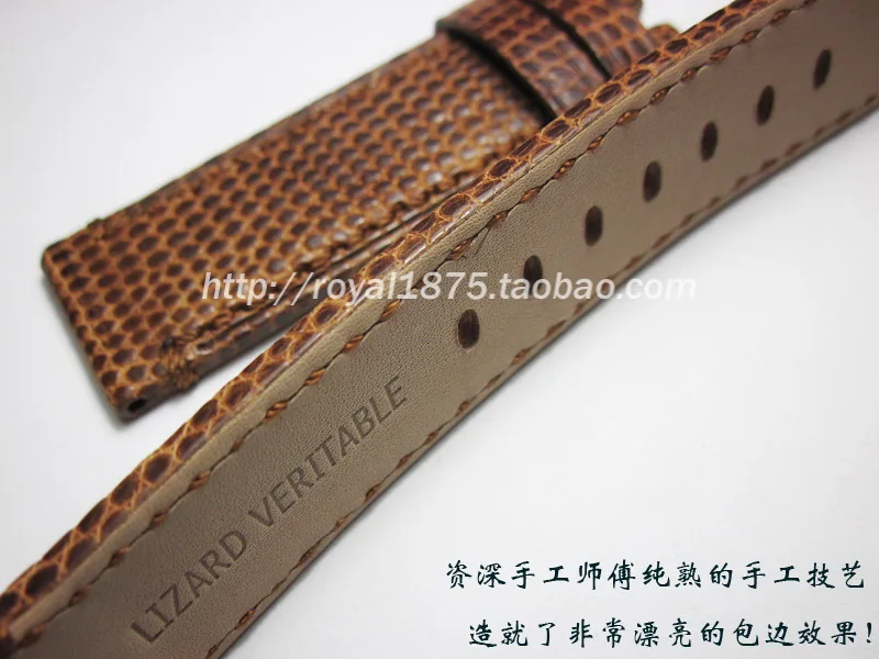 new design high quality Handmade vintage watchbands watch accessories Lizard skin watch band 22mm Universal watch strap