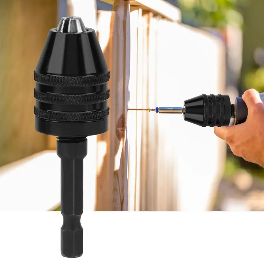 

1/4"Hex Shank Keyless Chuck Mandrin lathe chuck Spannfutter 0.3-6.5mm Drill Bit Chucks Adapter Universal Mini Dremel Chuck