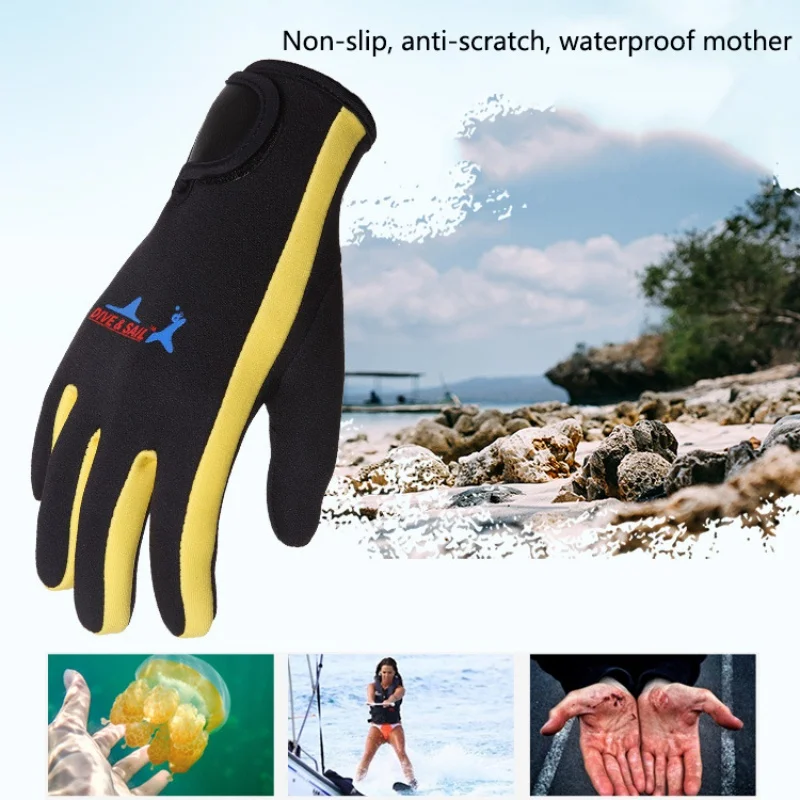 1,5 мм неопреновый Плавательный Перчатки для дайвинга неопреновые противоскользящие перчатки с волшебной палкой для зимнего плавания