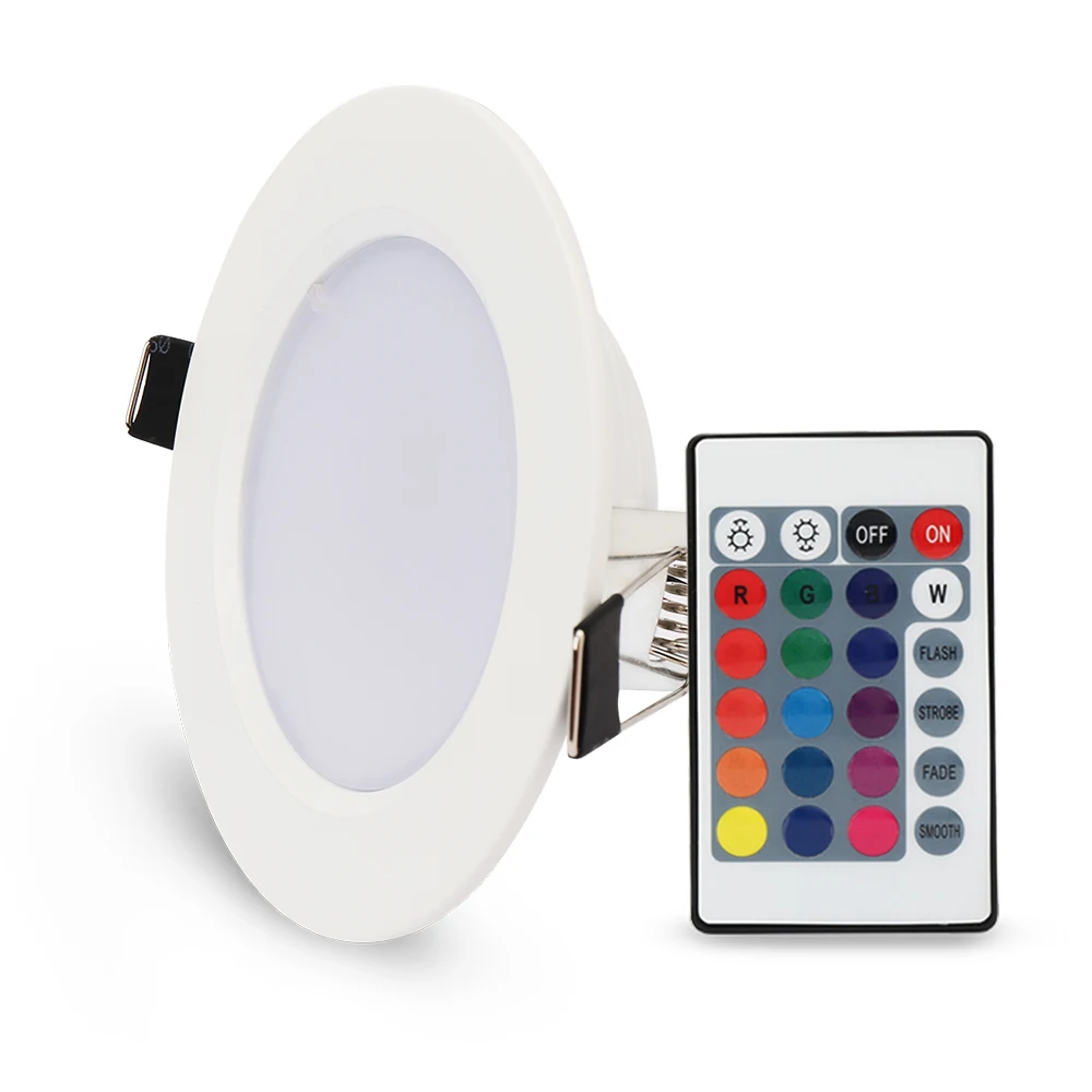 5 шт./лот 10 Вт RGB светодиодные панели круглые потолочные светильники с пультом