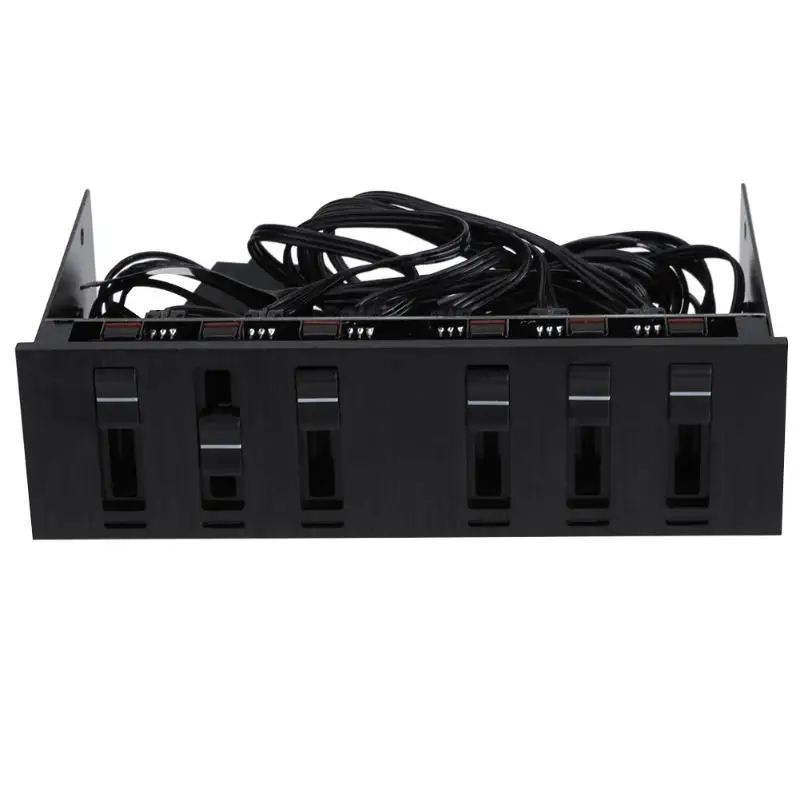 

6 Channel 3 Pin 4 Pin Computer CPU Cooler Case Fan Speed Controller with LED Indicator for PC computer Case