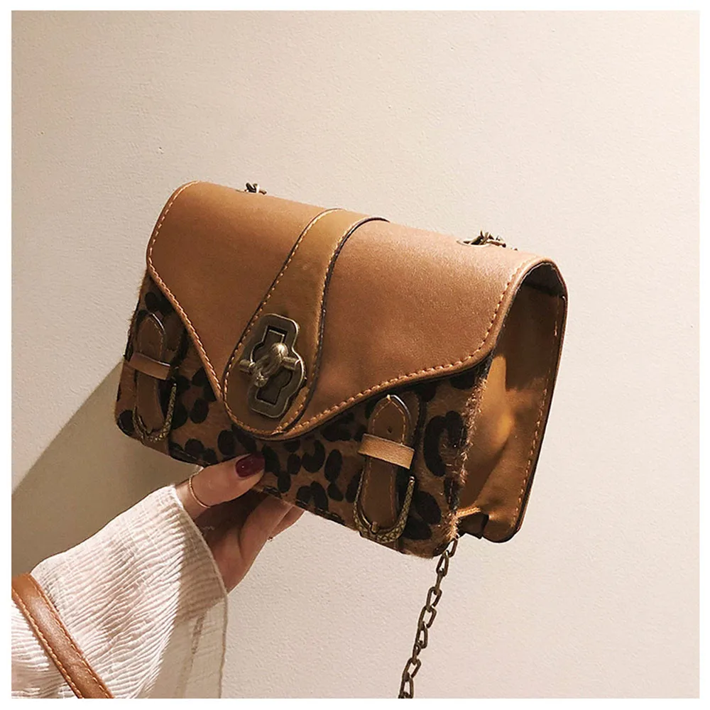 Женская модная панельная сумка через плечо с леопардовым принтом простая дизайнерская сумка через плечо женская универсальная сумка-мессенджер Bolsa Feminina