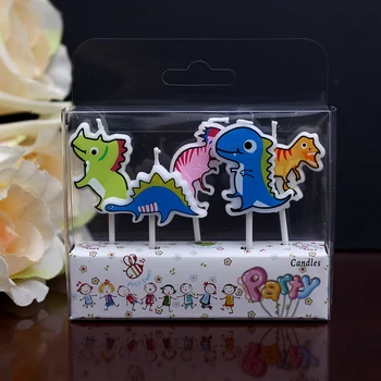 

New Creative Scented Birthday Weddings Candles Dinosaur Cute Cartoon Flameless Candles Cake For Children Gifts Birthday Decor