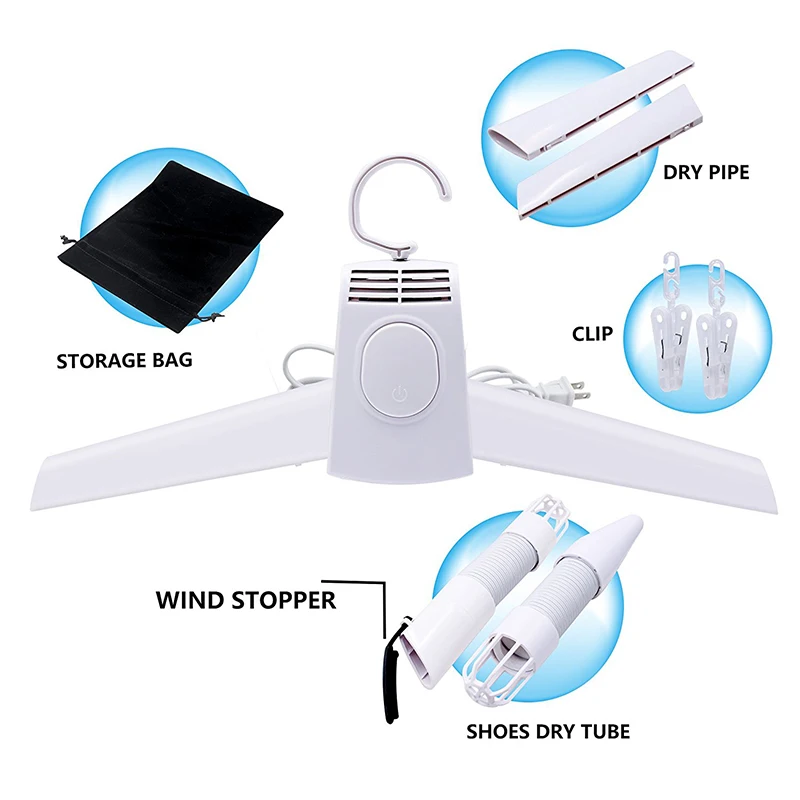 

1pcs Electric Clothes Drying Rack Smart Hang Clothes Dryer Portable Outdoor Travel Mini Folding Available Clothing Shoes Heater
