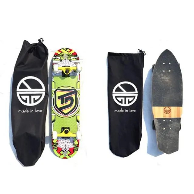 Skateboard Backpacks Single Shouler Double Rocker Bag Skateboard Backpacks Single Shouler Double Rocker Bag Fishboard Penny Board Carrying Bags With Drawstring