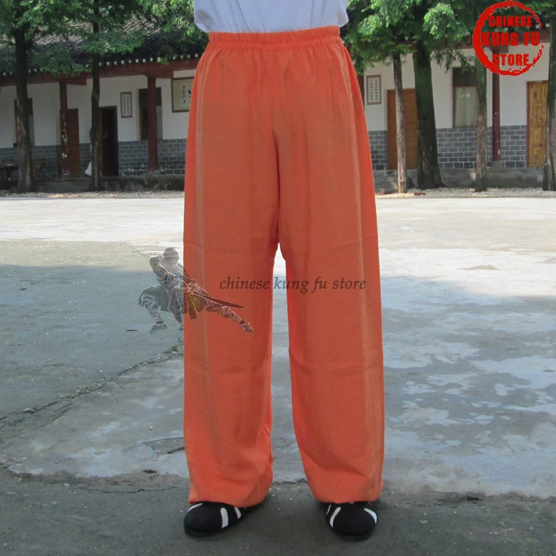 Billig Anpassen 25 Farben Leinen Tai Chi Kung fu kampfkunst Hosen Wushu Flügel Chun Hosen