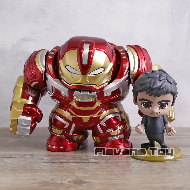 2 Pcs/Set Avengers Infinity War Cosbaby Hulkbuster Bruce Banner PVC Figure Model 