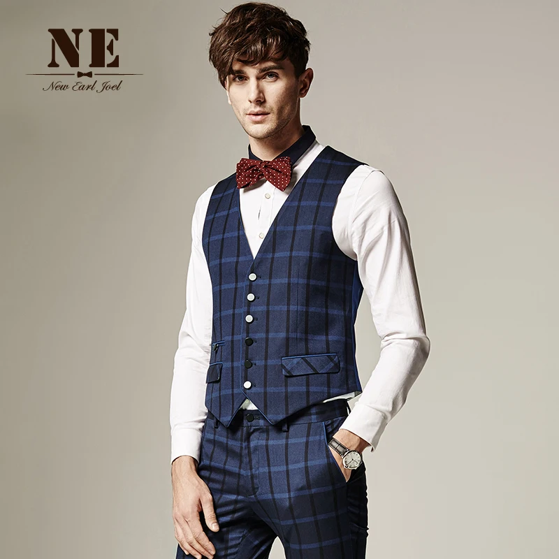 2016 Spring Fashion Casual V Neck Slim Single Breasted Young Man Brand