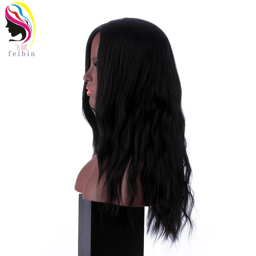 Feibin синтетические парики для черных женщин кудрявый парик блонд черный высокая температура Feiber волосы 22 дюймов 55 см